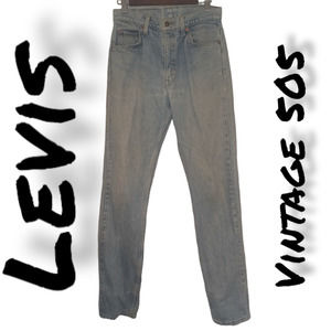 Levi's 505 Women Blue Denim Cotton Orange Tab Vintage Straight Leg Jeans W30/L34
